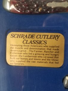 Schrade Walden Heritage series Collector Display 