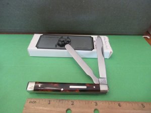 Bulldog Brand 2006 Tortoise Kaleidoscope Handles Doctors Knife 