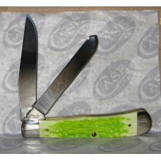 Case xx USA #6254 TRAPPER Lime Green Bone Limited xx Edition Knife New w/box Case xx USA #6254 TRAPPER Lime Green Bone Limited xx Edition Knife New w/box