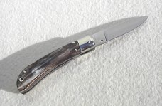 NOS AKC ITALIAN CLASSIC SPEED HUNTER GENUINE BRAZILIAN HORN NICKEL SILVER BOLSTERS 