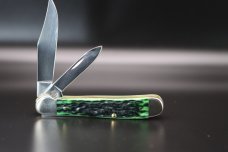 CASE POCKET WORN BERMUDA GREEN BONE COPPERHEAD PEACH SEED JIG 6249 SS CASE POCKET WORN BERMUDA GREEN BONE COPPERHEAD PEACH SEED JIG 6249 SS