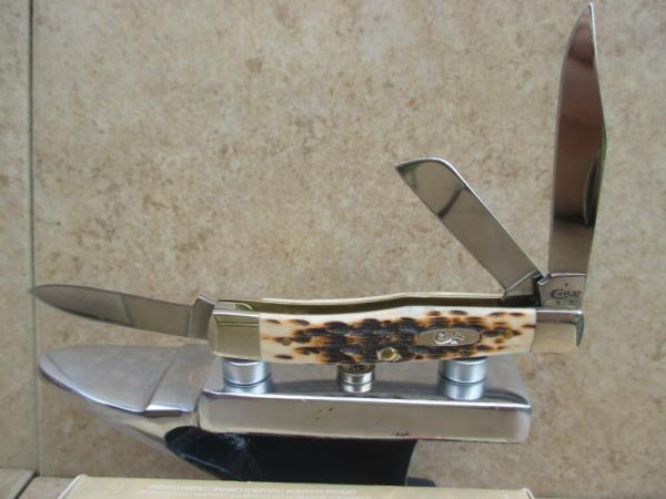 Case XX 63032 Jigged Amber Bone Small Stockman  NIB 