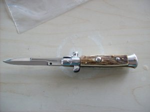 Renzo Beltrame Rare 7" Genuine Stag Italian Stiletto