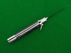 AKC Italy Brazilian Cow Horn Lever Lock Switchblade MINT !