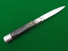 AKC Italy Brazilian Cow Horn Lever Lock Switchblade MINT !