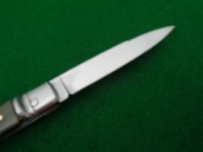AKC Italy Brazilian Cow Horn Lever Lock Switchblade MINT !