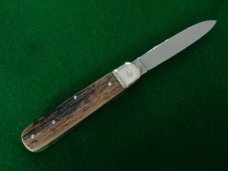 c. 1980's DISCONTINUED BOKER 715 STAG Lever Lock Automatic MINT