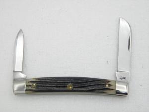 Queen Cutlery #15 half congress:  3 7/16” closed, 1958 – 1960, genuine Winterbotton bone handles,  