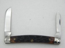 Queen Cutlery #15 half congress - Rare:  3 7/16” closed, early 1950s, genuine Roger bone handles