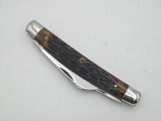 Queen Cutlery #15 half congress - Rare:  3 7/16” closed, early 1950s, genuine Roger bone handles