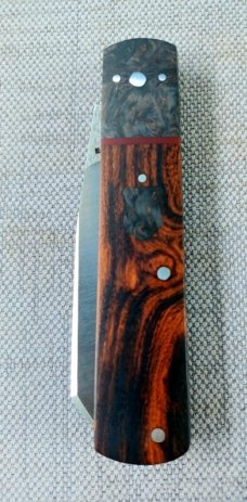 Jason LeClair Custom Native..Ironwood and Copper CF..Cpm154...3 7/8" closed...maker's package Jason LeClair Custom Native..Ironwood and Copper CF..Cpm154...3 7/8" closed...maker's package