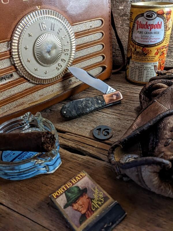 TITUSVILLE CUTLERY -AMERICAN REDSMITH SERIES- Old Man Norman Barlow - Buckeye Burl Wood Handles-16 TITUSVILLE CUTLERY -AMERICAN REDSMITH SERIES- Old Man Norman Barlow - Buckeye Burl Wood Handles-16