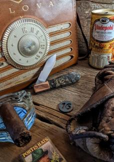 TITUSVILLE CUTLERY -AMERICAN REDSMITH SERIES- Old Man Norman Barlow - Buckeye Burl Wood Handles-16 TITUSVILLE CUTLERY -AMERICAN REDSMITH SERIES- Old Man Norman Barlow - Buckeye Burl Wood Handles-16
