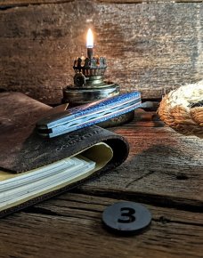 Excelsior Knife Company - NEW SEA SERPENT - Blue Brain Coral Handles 3-JSR Frontier Knives Exclusive
