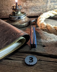Excelsior Knife Company - NEW SEA SERPENT - Blue Brain Coral Handles 3-JSR Frontier Knives Exclusive