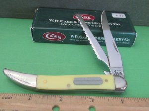 Case XX 2001 Yellow Fish Knife Pattern # 320094F SS