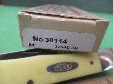 Case XX 2018 Yellow Derlin Trapper with Clip Pattern # 3254C  CV