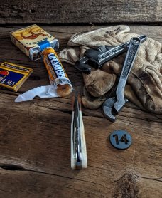TITUSVILLE CUTLERY -AMERICAN REDSMITH SERIES- Old Man Norman Barlow - Mammoth Bark Ivory Handles-14