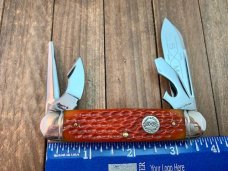 Schatt and Morgan Scout Knife Autumn Gold Honeycomb Jigged Bone Schatt and Morgan Scout Knife Autumn Gold Honeycomb Jigged Bone
