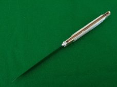 early Philippine BONE STAG Double Edge Dagger Grind Balisong Butterfly Knife NICE !
