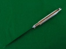 early Philippine BONE STAG Double Edge Dagger Grind Balisong Butterfly Knife NICE !