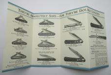 Schrade Safety Push Button Knife Brochure.    (COPY)