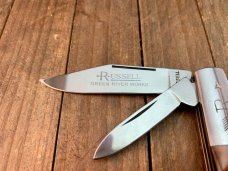 Russell Green River Works Barlow by Boker Smooth Brown Bone Solingen Germany Russell Green River Works Barlow by Boker Smooth Brown Bone Solingen Germany
