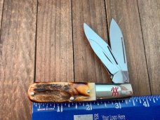 Henckels Barlow by Boker 3 Blade Barlow Premium Torched Stag Solingen Germany Henckels Barlow by Boker 3 Blade Barlow Premium Torched Stag Solingen Germany