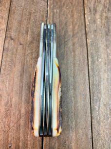 Henckels Barlow by Boker 3 Blade Barlow Premium Torched Stag Solingen Germany Henckels Barlow by Boker 3 Blade Barlow Premium Torched Stag Solingen Germany