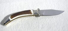 A.G.A. CAMPOLIN ITALIAN GENUINE STAG LEVER LOCK SHELL PULLER NICKEL SILVER BOLSTERS ONLY 300 MADE