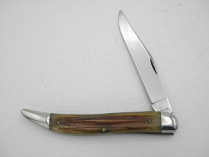 Queen Cutlery Co. Toothpick #20 Stainless, Winterbottom Bone, about 1949:  “Q STAINLESS” tang stamp,