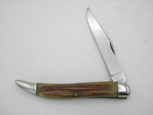 Queen Cutlery Co. Toothpick #20 Stainless, Winterbottom Bone, about 1949: “Q STAINLESS” tang stamp, Queen Cutlery Co. Toothpick #20 Stainless, Winterbottom Bone, about 1949: “Q STAINLESS” tang stamp,