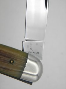 Queen Cutlery Co. Toothpick #20 Stainless, Winterbottom Bone, about 1949: “Q STAINLESS” tang stamp, Queen Cutlery Co. Toothpick #20 Stainless, Winterbottom Bone, about 1949: “Q STAINLESS” tang stamp,