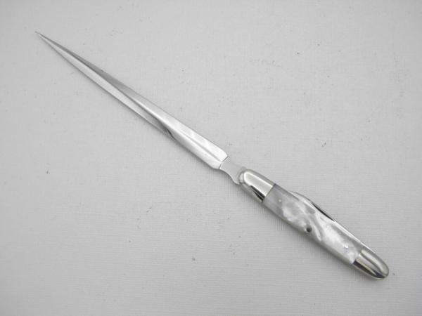 Schatt & Morgan Letter Opener with Pearl handles: since 2000, 8 ½” overall and a 2” pen blade, SXM Schatt & Morgan Letter Opener with Pearl handles: since 2000, 8 ½” overall and a 2” pen blade, SXM