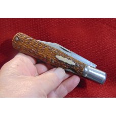 EXCELLENT CONDITION EMPIRE KNIFE CO. WINSTED CT. LOCKBACK FOLDING HUNTER OLD PICKBONE 1856-1930