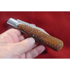 EXCELLENT CONDITION EMPIRE KNIFE CO. WINSTED CT. LOCKBACK FOLDING HUNTER OLD PICKBONE 1856-1930 EXCELLENT CONDITION EMPIRE KNIFE CO. WINSTED CT. LOCKBACK FOLDING HUNTER OLD PICKBONE 1856-1930