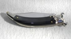 NEW A.G.A. CAMPOLIN BRAZILIAN DARK HORN LEVER LOCK SHELL PULLER NICKEL SILVER BOLSTERS ONLY 300 MADE