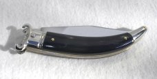 NEW A.G.A. CAMPOLIN BRAZILIAN DARK HORN LEVER LOCK SHELL PULLER NICKEL SILVER BOLSTERS ONLY 300 MADE