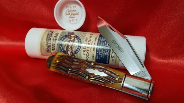 Great Eastern Cutlery, 1 of only 39 made! #97 Northfield Autumn Gold Jigged Bone 976119S New in Tube