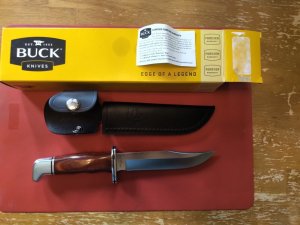 Buck 119 Build-Out, 0119BO16-B, 75TH Ann. Stamp, Cocobolo/Aluminum Handle, S30V No groove Blade