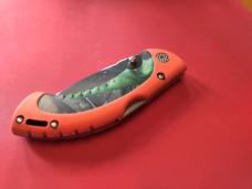 Buck 395 Omni Folding Knife, Special Project Build-Out, Orange/Camo Handle, 420HC Stainless Blade Buck 395 Omni Folding Knife, Special Project Build-Out, Orange/Camo Handle, 420HC Stainless Blade