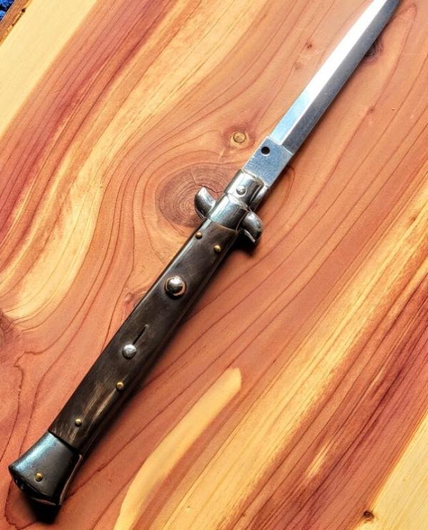 Frank Beltrame 11" Dark Horn Italian Automatic Stiletto - Dagger Frank Beltrame 11" Dark Horn Italian Automatic Stiletto - Dagger
