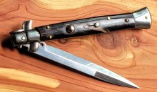 Frank Beltrame 11″ Buffalo Horn Bayonet Switchblade