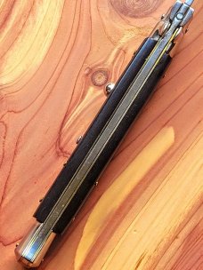 Frank Beltrame. 11" Ebony Italian Automatic Stiletto - Swedge Frank Beltrame. 11" Ebony Italian Automatic Stiletto - Swedge