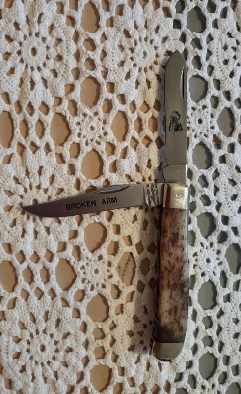 ~~~ PARKER 2 BLADE BROKEN ARM KNIFE ~~ BONE HANDLE ~~ #235 ~~ NEW ~~MINT ~~ $35.00 ~~
