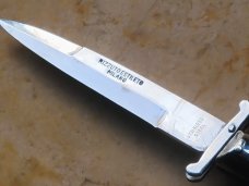 Vintage Authentic “Rizzuto Estileto Milano" White 8-3/4" Knife Swing Guard Vintage Authentic “Rizzuto Estileto Milano" White 8-3/4" Knife Swing Guard