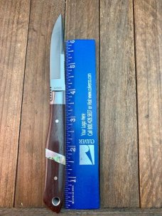 Moki Bird and Trout Fixed Blade Cocobolo with Pearl and Abalone Inlays Seki Japan Moki Bird and Trout Fixed Blade Cocobolo with Pearl and Abalone Inlays Seki Japan