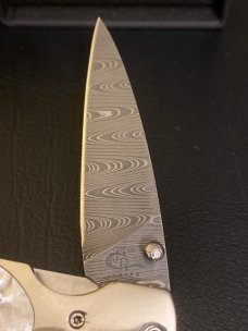2007 John Russell Case 8173L DAM Mother Of Pearl Slimlock With Single Damascus Blade &.Sheath NIB 2007 John Russell Case 8173L DAM Mother Of Pearl Slimlock With Single Damascus Blade &.Sheath NIB