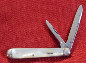 USED CONDITION VINTAGE  E.C. SIMMONS KEEN KUTTER ST. LOUIS MO JACK KNIFE GENUINE PEARL 1870-1940