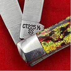 Vintage CASE XX Lightning S USA 1-Dot CT225 1/2 Small Coke Bottle Swell Center Pocket Knife 1989 Vintage CASE XX Lightning S USA 1-Dot CT225 1/2 Small Coke Bottle Swell Center Pocket Knife 1989